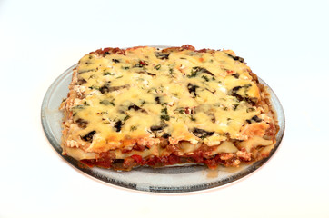 plate of lasagna