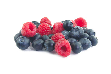Blueberries and raspberries © mini444