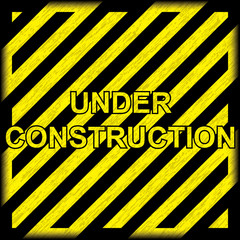 Under construction grunge background