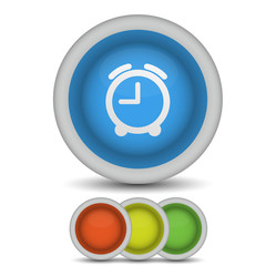 vector alarm clock icon on white. Eps10
