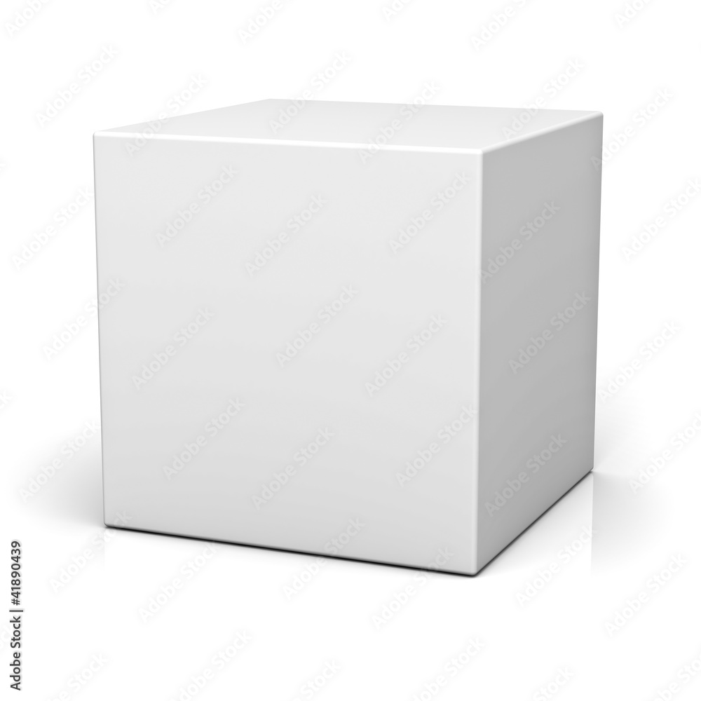 Poster white box with reflection