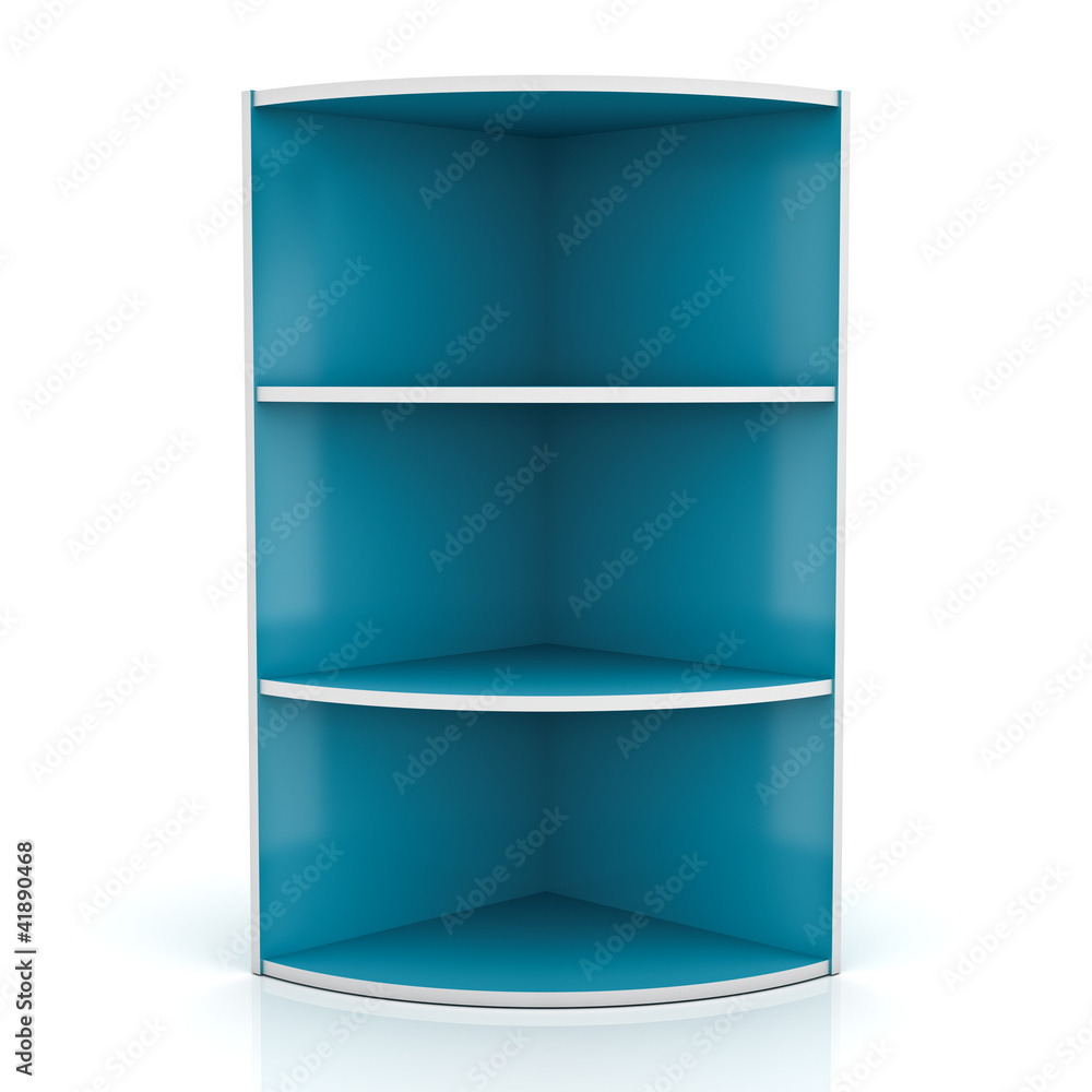 Aufkleber shelf isolated on white background with reflection