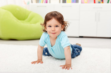 Beautiful toddler child at home