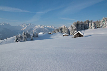 Winterlandschaft in den Alpen