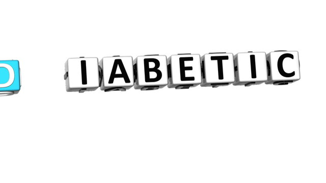3D Diabetic Life Diet Crossword on white background