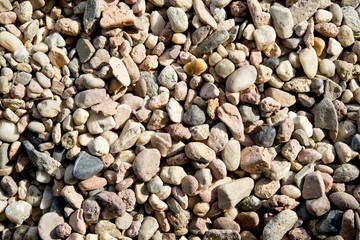 Round pebble stones background