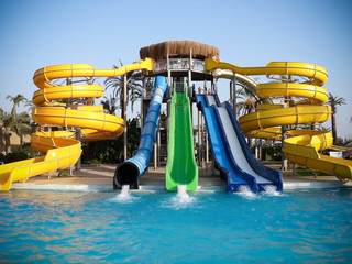 aquapark water slide