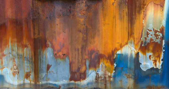 Blue and rusty texture