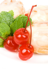 cherry  with cake