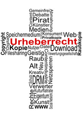 Urheberrecht Kreuz - obrazy, fototapety, plakaty