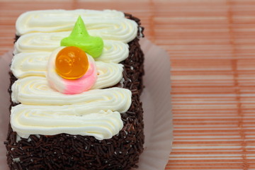 Chocolate cake.