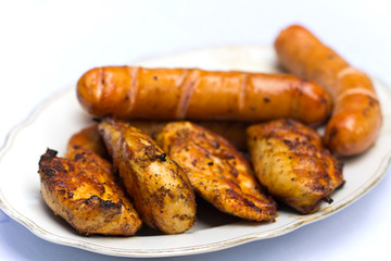 Grill,Wurst,Putenschnitzel