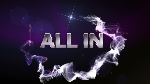 ALL IN Text in Particle (Double Version) Blue - HD1080