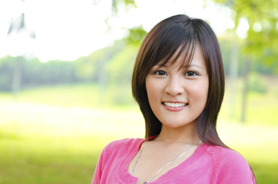 Asian woman outdoor