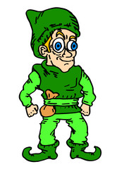 Cartoon funny elf