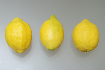 Lemons on the glass table