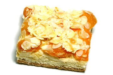 Stück Aprikosenkuchen