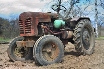 Old vintage tractor