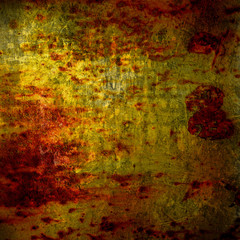 A cracked rusty metal wall. Background for design