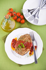 Stuffed eggplant.