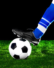 soccer player with ball