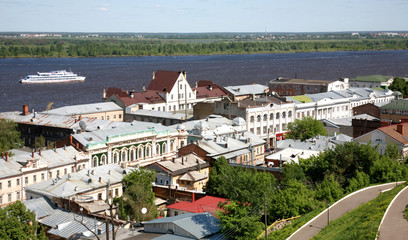 Fototapeta premium Spring view oldest part Nizhny Novgorod Russia