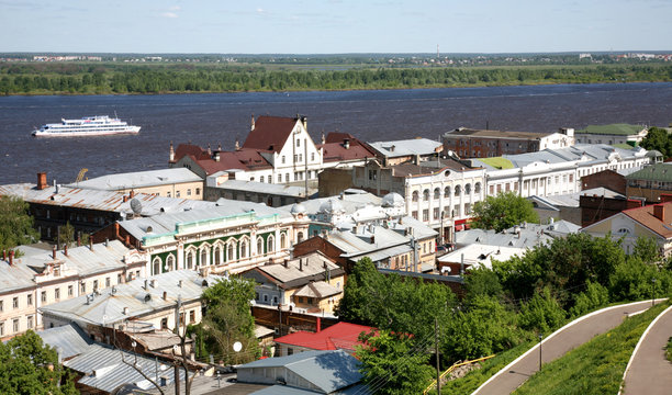 Spring view oldest part Nizhny Novgorod Russia