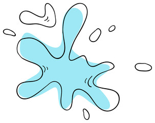 Vector water splash is isolated on a white background
