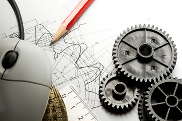 Mechanical ratchets, drafting and mouse