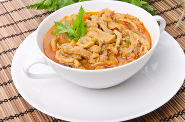 Traditional  tripe soup