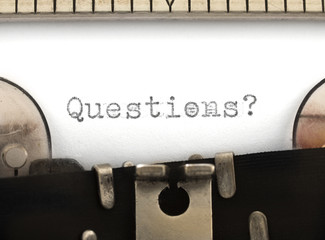 Questions? on the typewriter