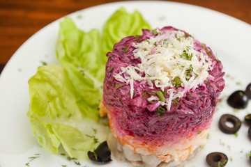 Russian herring salad