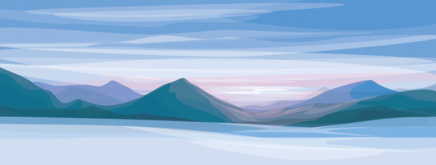 Vector of winter landscape.