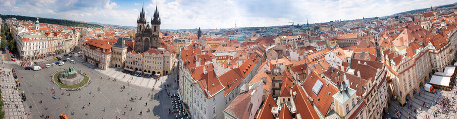 Naklejka na ściany i meble Praga miasto. Panorama
