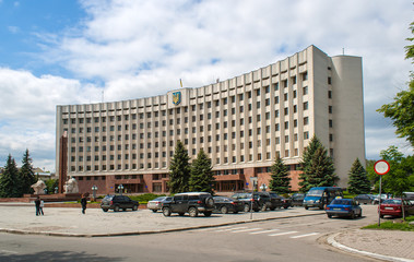 Fototapeta na wymiar Ivano-Frankivsk State Administration Building. Ukraine