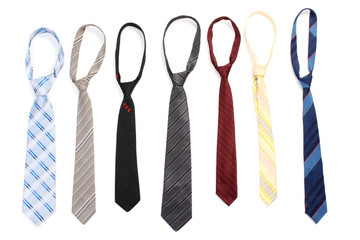 ties isolated on white