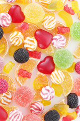 colorful jelly candies background