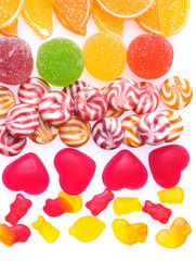 colorful jelly candies background