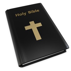 3d holy bible with golden cross