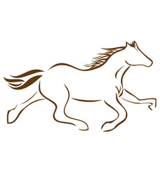 Racing Horse logo vector stock