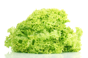 Fresh lettuce isolated on white