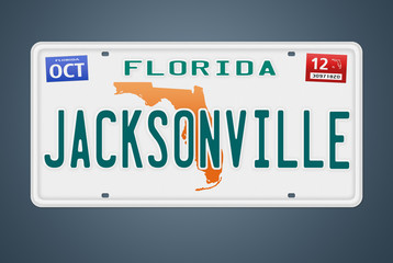 Nummernschild Florida Jacksonville