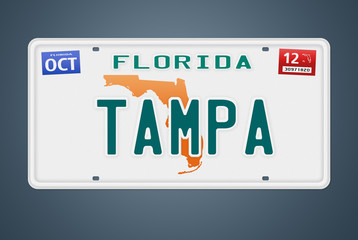 Nummernschild Florida Tampa