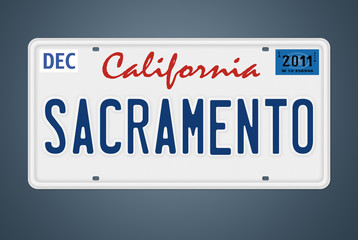 Fototapeta premium Nummernschild CA Sacramento