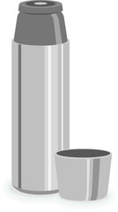 thermo bottle on white background