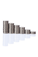 Declining piles of euro