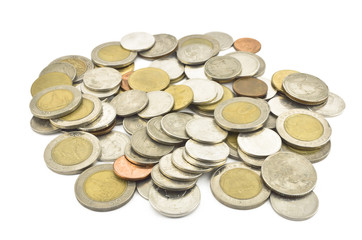 Close up of thai coins