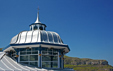 Domed roof on the end of Llandudno pier, Wales