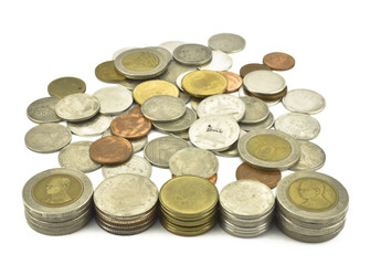 Close up of thai coins