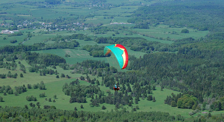 Parapentiste au sommet du puy de Dôme
